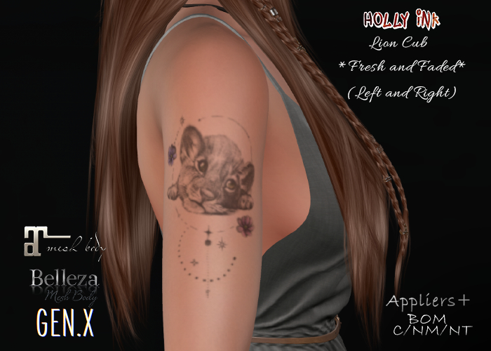Holly Ink - Lion Cub - BOM tattoo