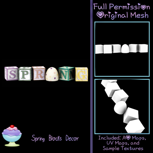 [Sherbert] Full Perm Spring Blocks Decor (ADD)