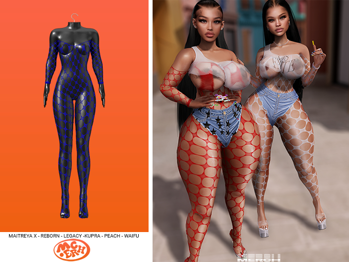 [MERCH] Jodie Fishnet Suit - Cobalt (wear)