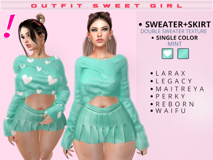 [DressUp!] Outfit Sweet Girl - Pack Single Color - (Mint)