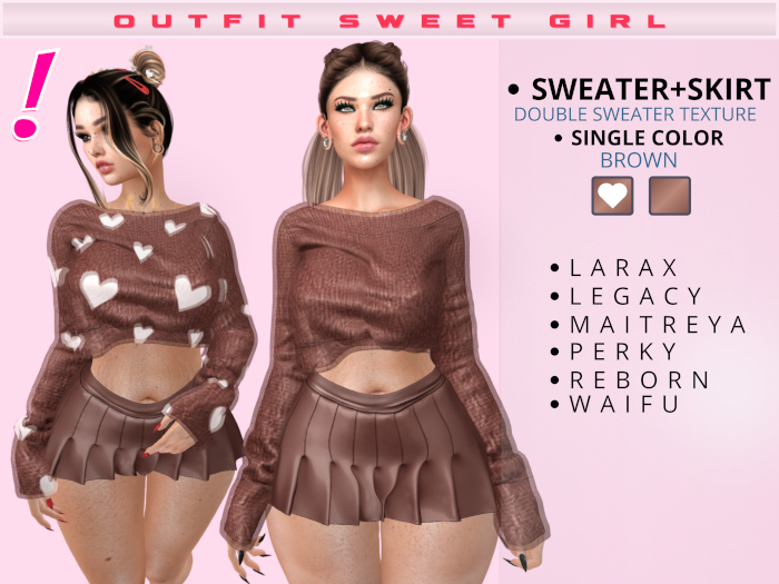 [DressUp!] Outfit Sweet Girl - Pack Single Color - (Brown)