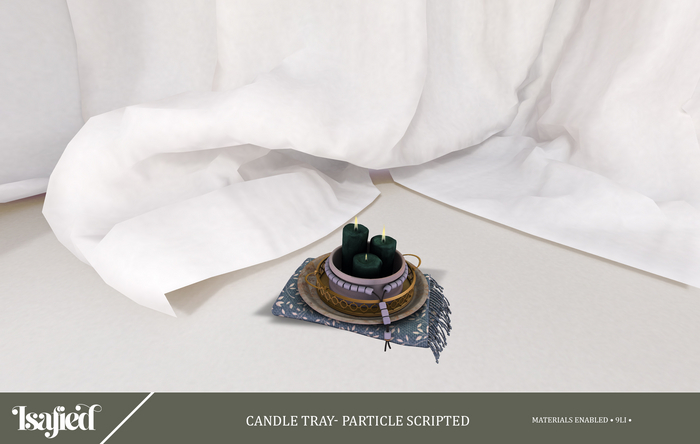 {Isafied} Candle Tray- Particle Scripted