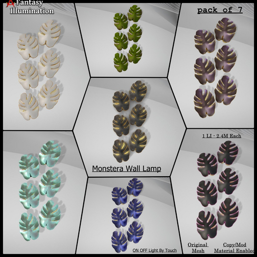 Monstera Wall Lamp MEGA PACK