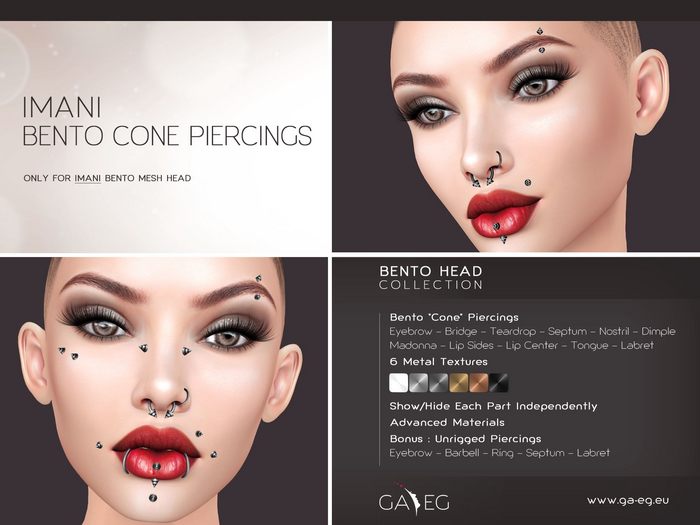 [GA.EG] Imani Bento Cone Piercings DEMO