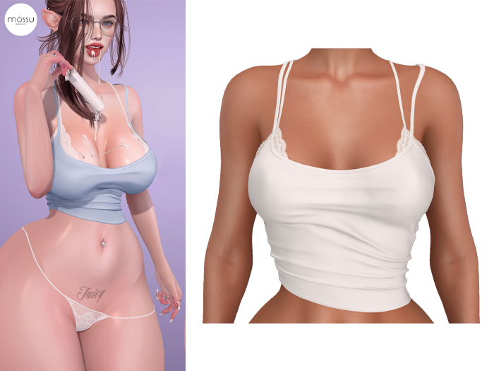 Mossu - Phoebe Top - White 