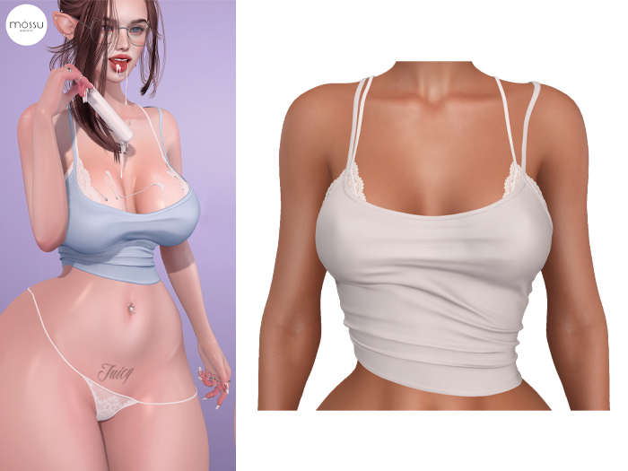 Mossu - Phoebe Top - Pearl 