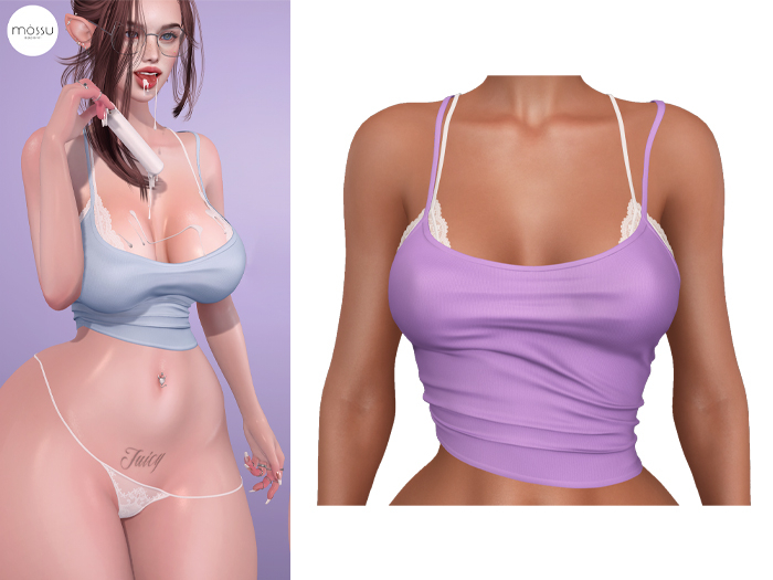 Mossu - Phoebe Top - Lilac 