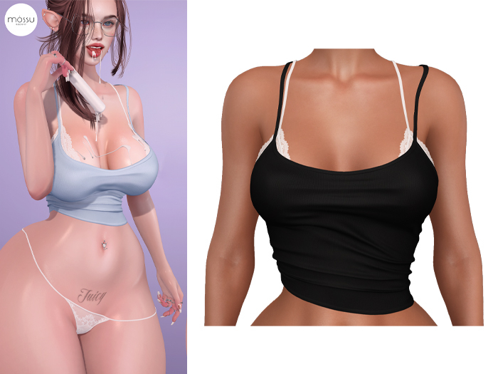 Mossu - Phoebe Top - Black 