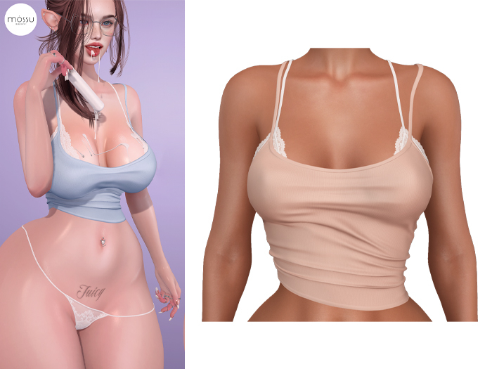 Mossu - Phoebe Top - Beige