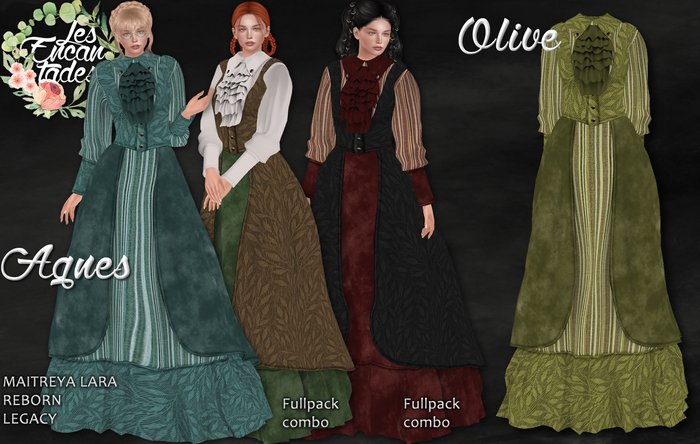 *LE* Agnes Olive - Victorian dress
