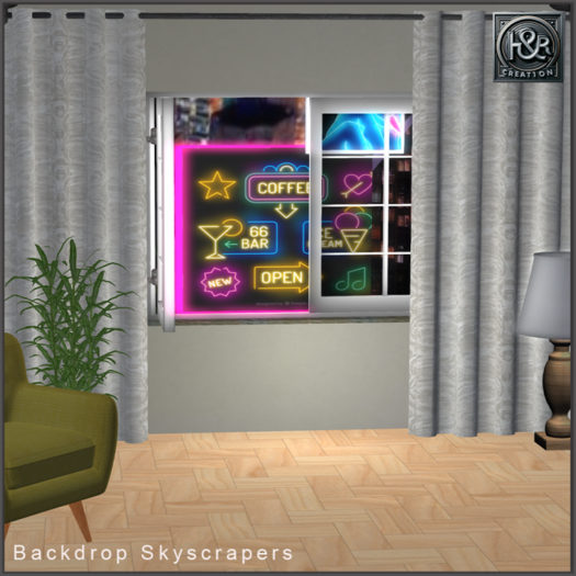 H&R Backdrop Skyscrapers