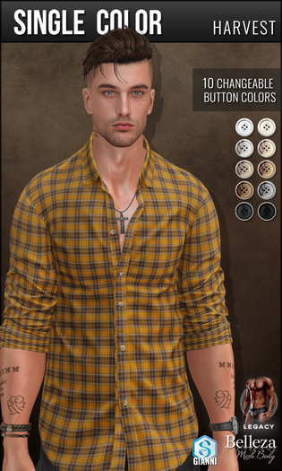 {COLD-ASH} JOEL Rolled Up Shirt (single-Harvest)