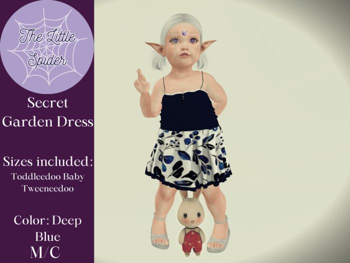 Secret Garden Dress Deep Blue