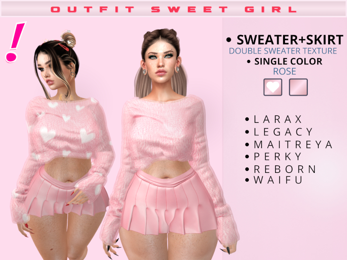 [DressUp!] Outfit Sweet Girl - Pack Single Color - (Rose)