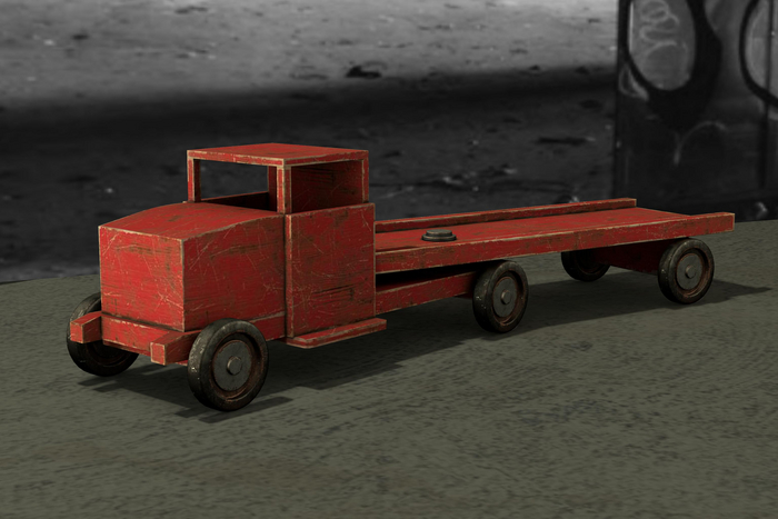 {Unflat Stuff} Wooden Toy Truck