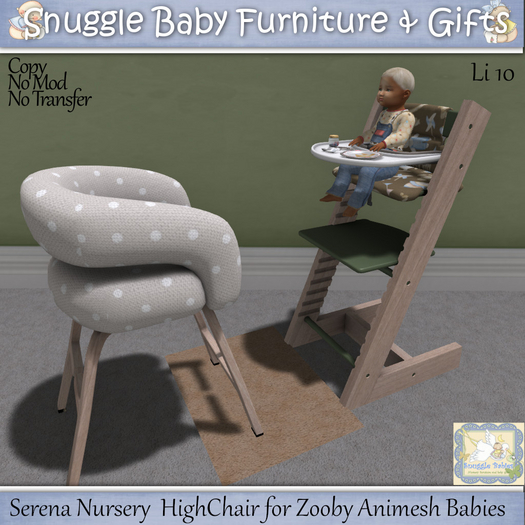 Serena Nursery  High Chair for Zooby Animesh Babies 