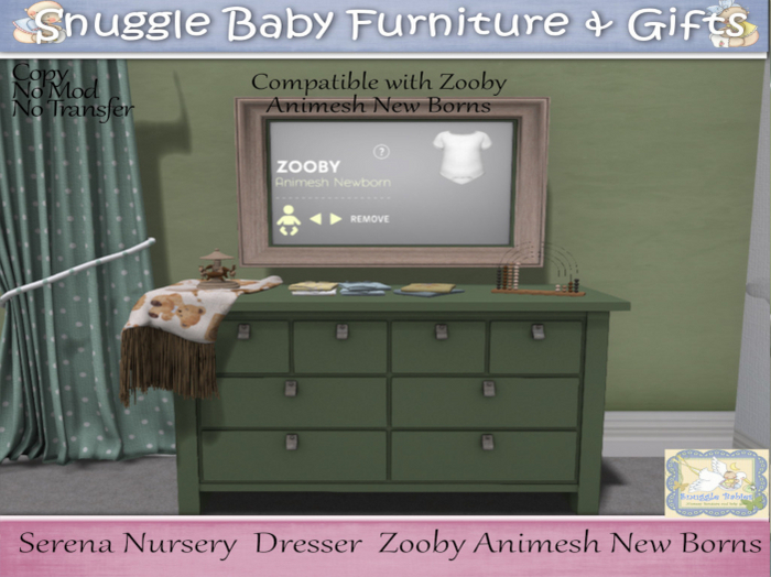 Serena Nursery  Dresser for Zooby Animesh Newborns