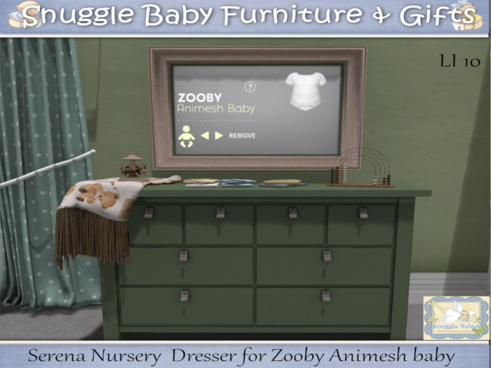 Serena Nursery  Dresser for Zooby Animesh baby 