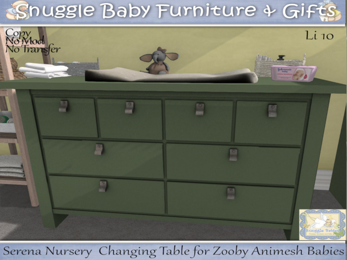 Serena Nursery  Changing Table for Zooby Animesh Babies