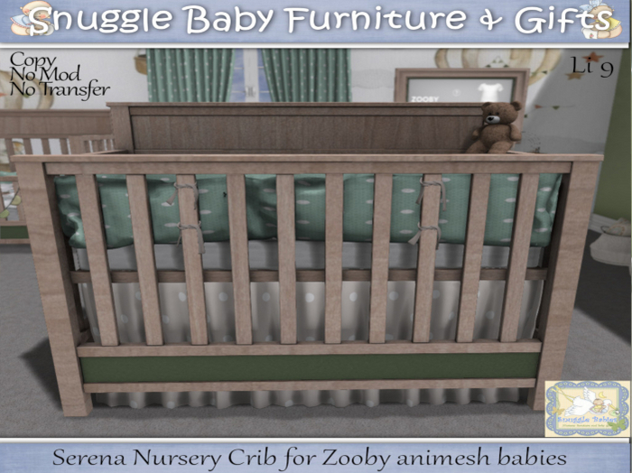 Serena Nursery Crib for Zooby animesh babies 
