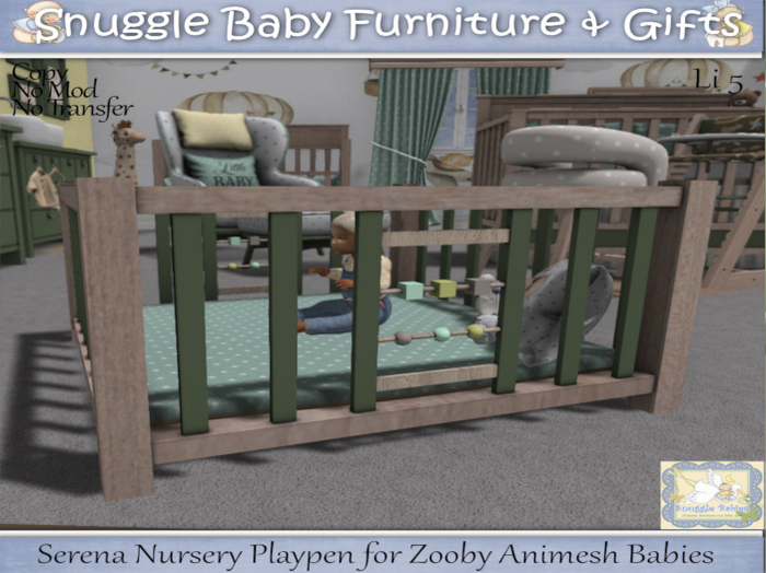 Serena Nursery Playpen for Zooby Animesh Babies 