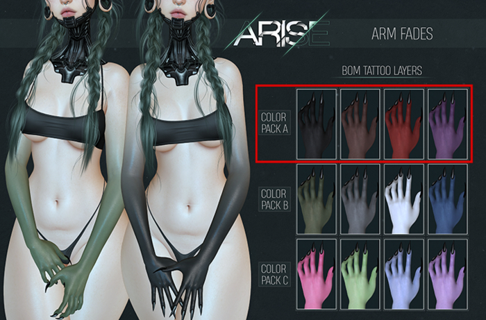 .ARISE. Arm Fades / Pack A