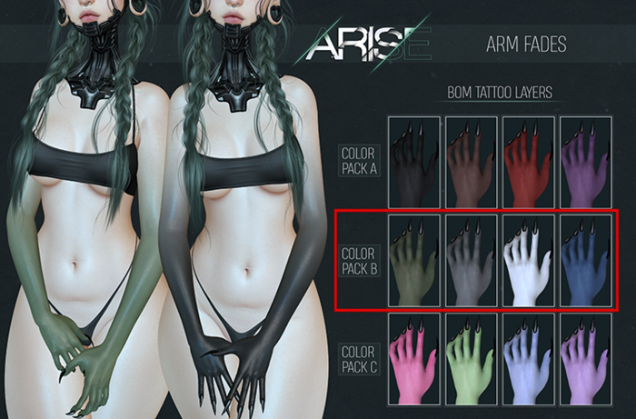 .ARISE. Arm Fades / Pack B