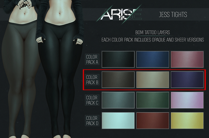 .ARISE. Jess Tights / Pack B