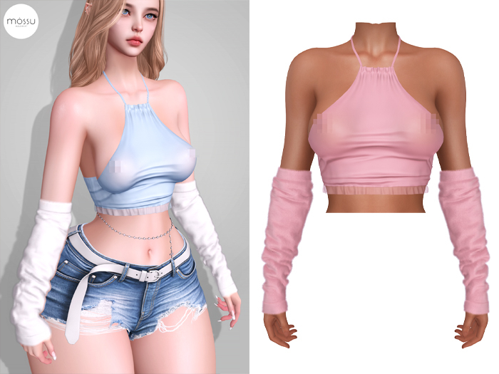 Mossu - Tessa Top & Sleeves - Baby Pink