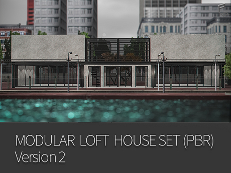 Second Life Marketplace - MODULAR LOFT HOUSE SET (PBR) BUILDERS PACK ...