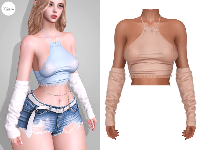 Mossu - Tessa Top & Sleeves - Beige 