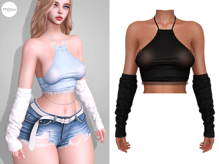 Mossu - Tessa Top & Sleeves - Black 