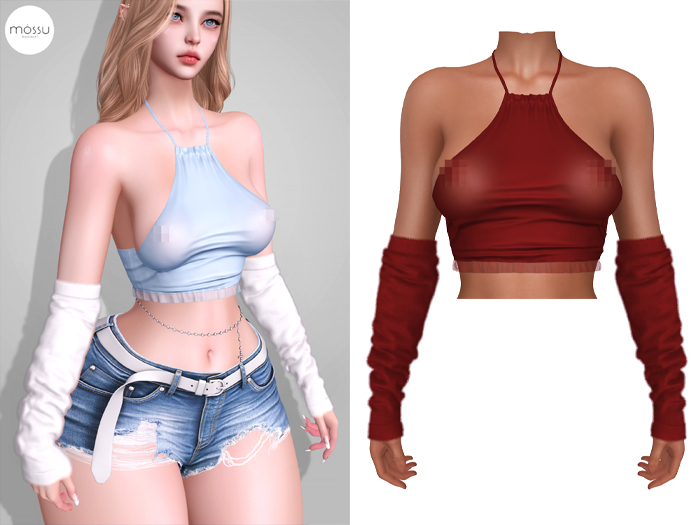Mossu - Tessa Top & Sleeves - Dark Red 