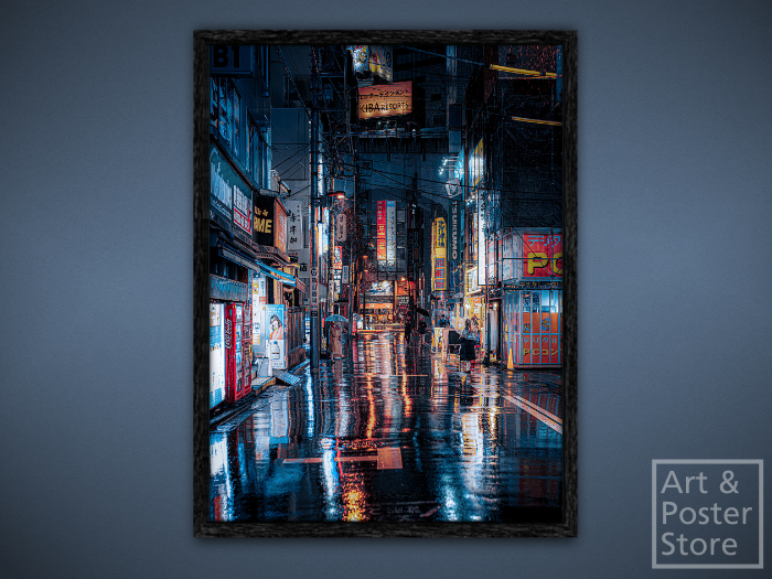 Wet In Japan | Photo Poster | Mesh Frame with 6 texture options