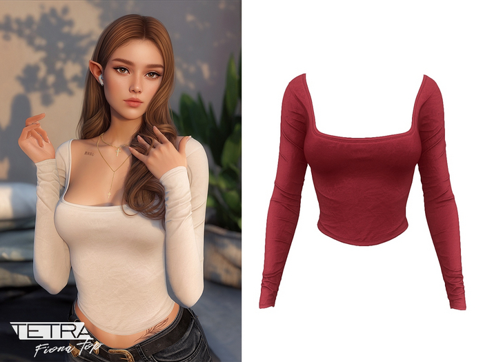 TETRA - Fiona Top (Burgundy)