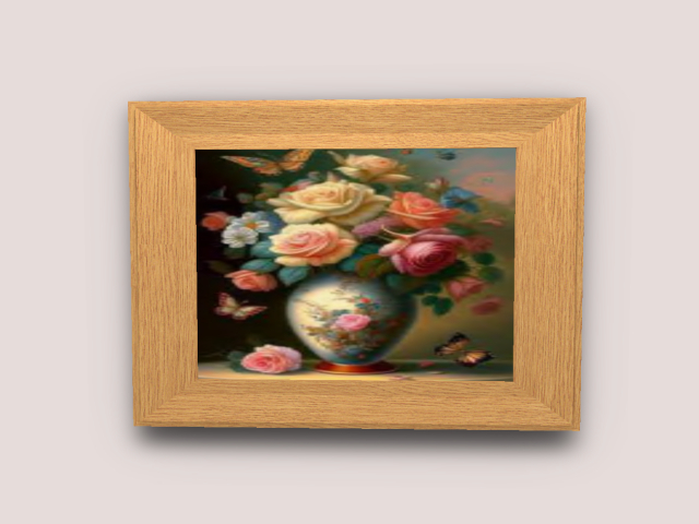 Frame Vase with Roses ")))))))
