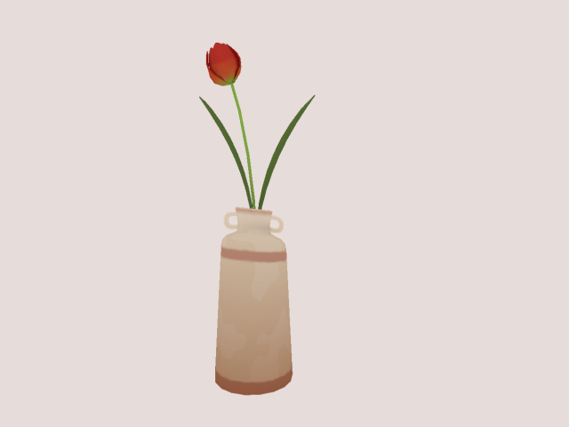 Vase With Red Tulip