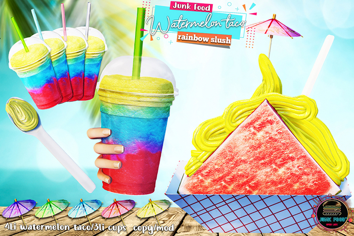 Junk Food - Watermelon Taco (Rainbow Slush) 