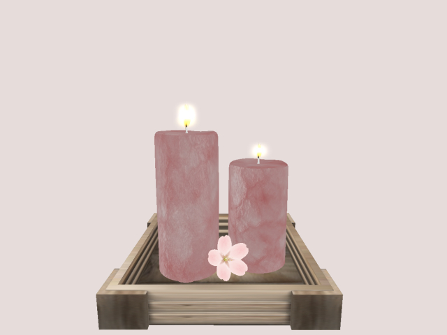 Crate with Candles Pink "))