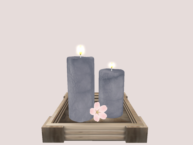 Crate with Candles Bleu "))