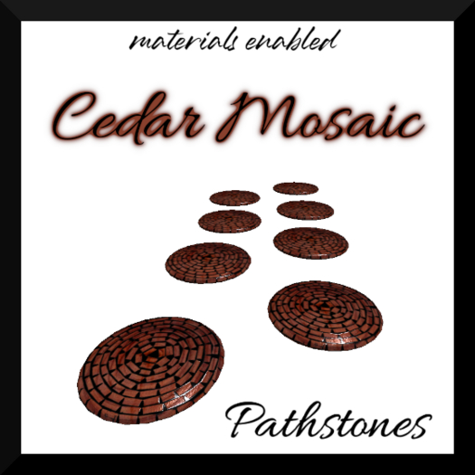 Cedar mosaic path