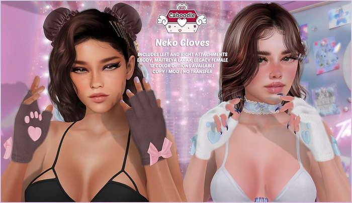 Caboodle - Neko Gloves - Blue
