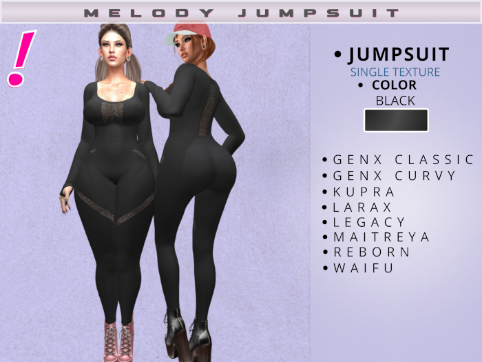[DressUp!] - Melody Jumpsuit - Single Color (Black)