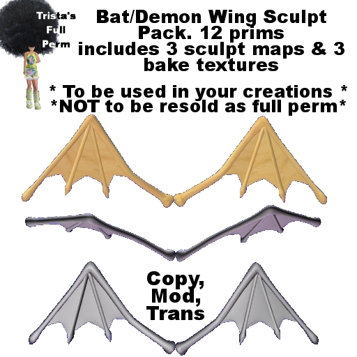 Bat/Demon wing Sculpt pack (BOXED)