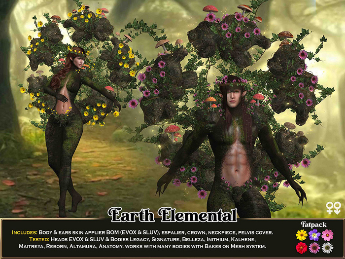 [FFS] EARTH ELEMENTAL - UNISEX ★ COMPLETE FATPACK ★