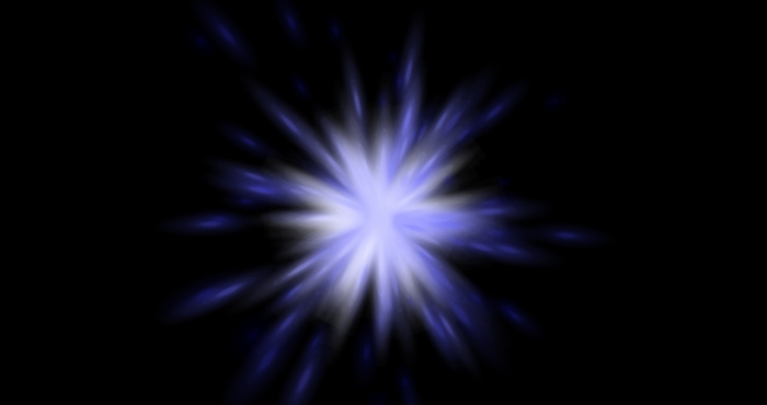 Particle Star Script White to Blue