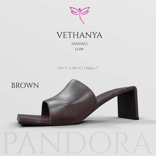 -PANDORA- VETHANYA Sandals-Brown