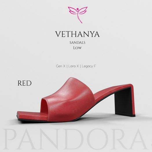-PANDORA- VETHANYA Sandals-Red