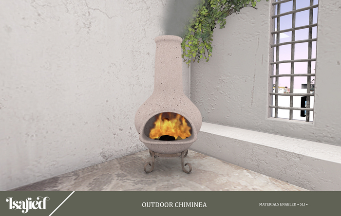 {Isafied} Outdoor Chiminea - Animated Flames