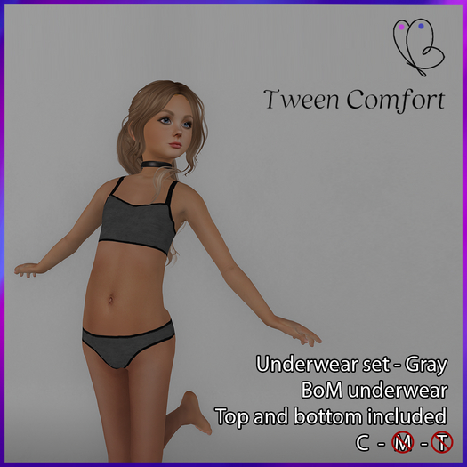 Tween Comfort - Underwear set - Gray